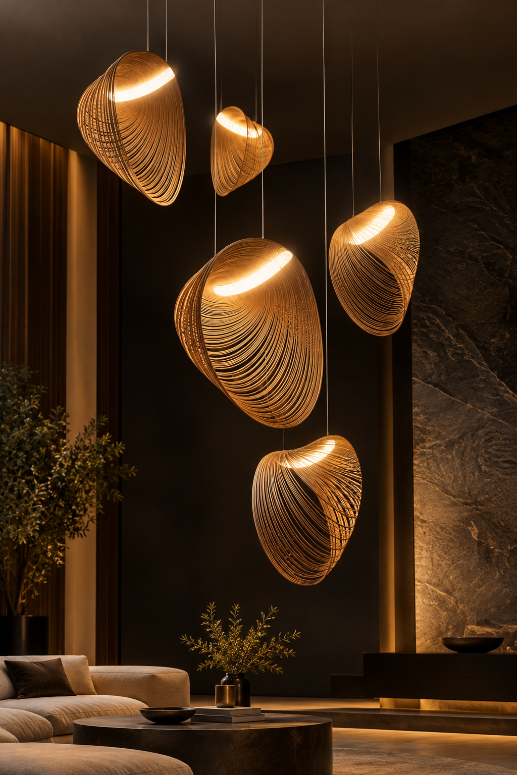 Aurora Sculptural LED Pendant Light