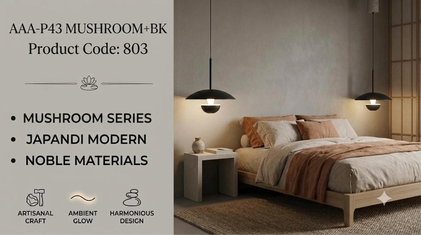 Komorebi Japandi Mushroom Pendant Light