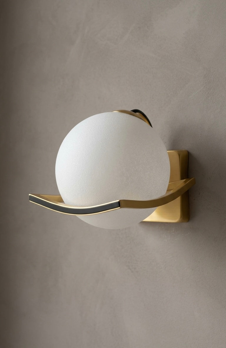 Aura Crescent Modern Spherical Wall Sco