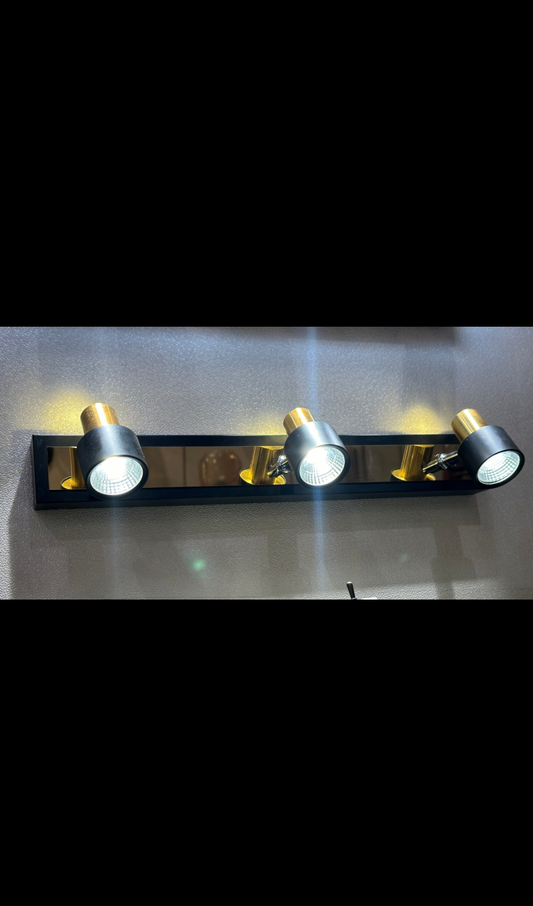 Cob Black Golden Vanity Light