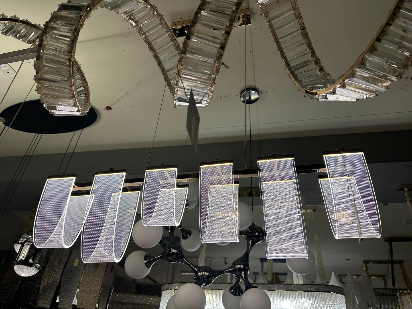 Nadeem Lights – Modern U-Shape Crystal Linear Chandelier