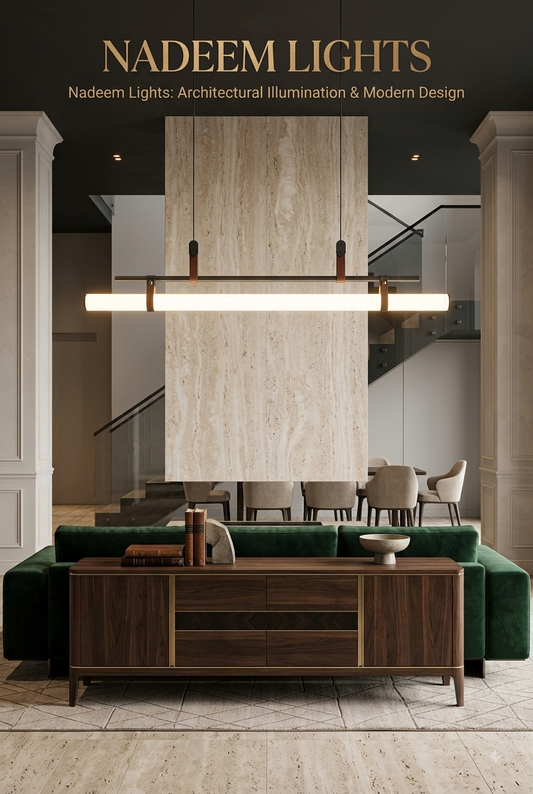 Lumina Leather-Strap Linear LED Pendant