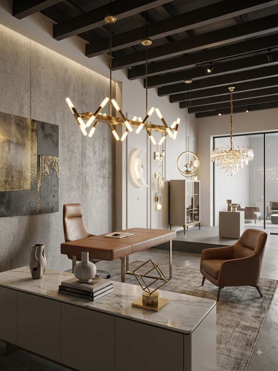 The Apollo Linear Spindle Chandelier