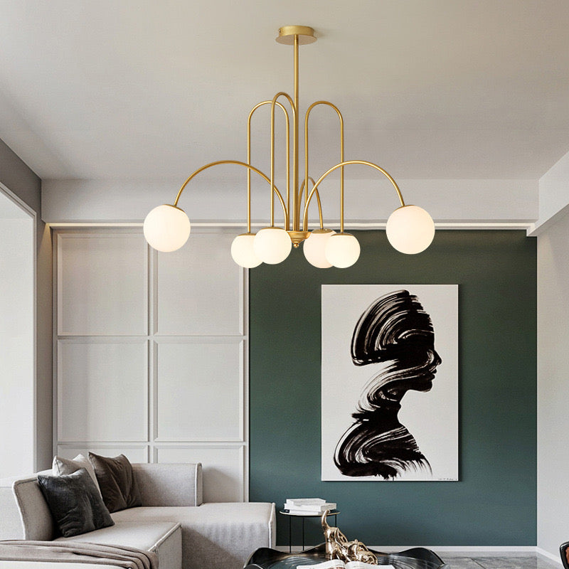 Modern Designer Glass Ball Chandelier