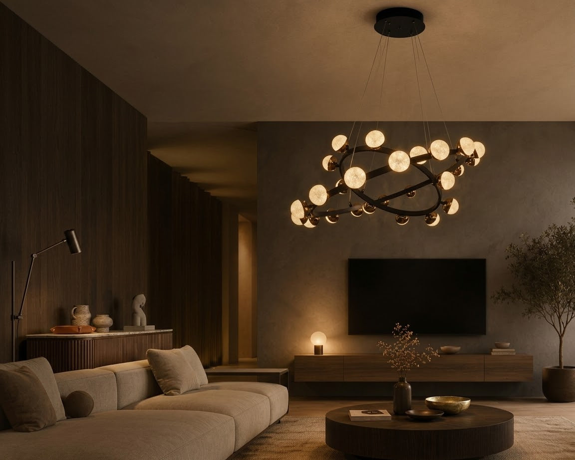 The Starlight Orbital Chandelier