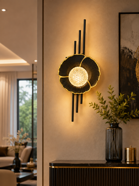 Floral Crystal Wall Light