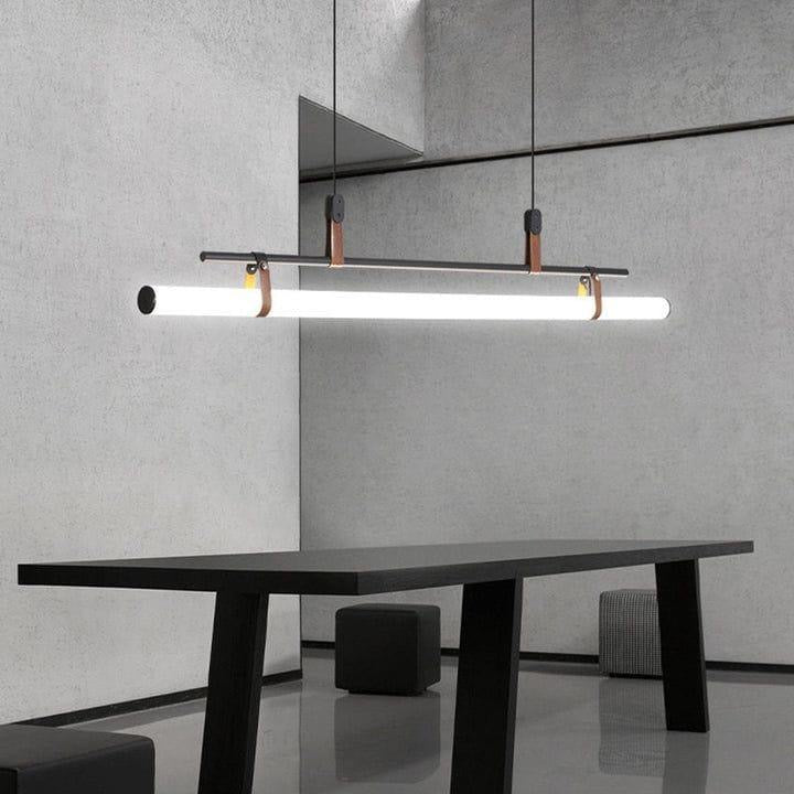 Lumina Leather-Strap Linear LED Pendant