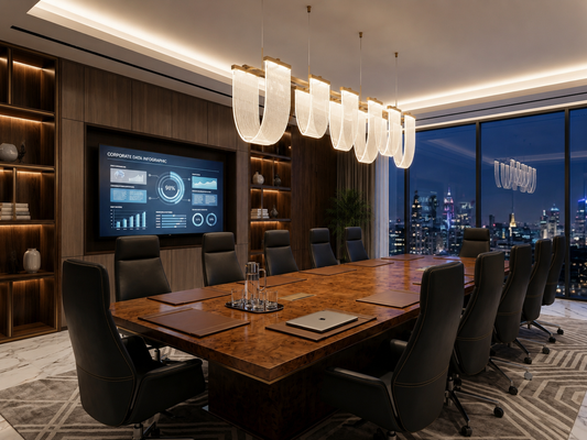 Nadeem Lights – Modern U-Shape Crystal Linear Chandelier