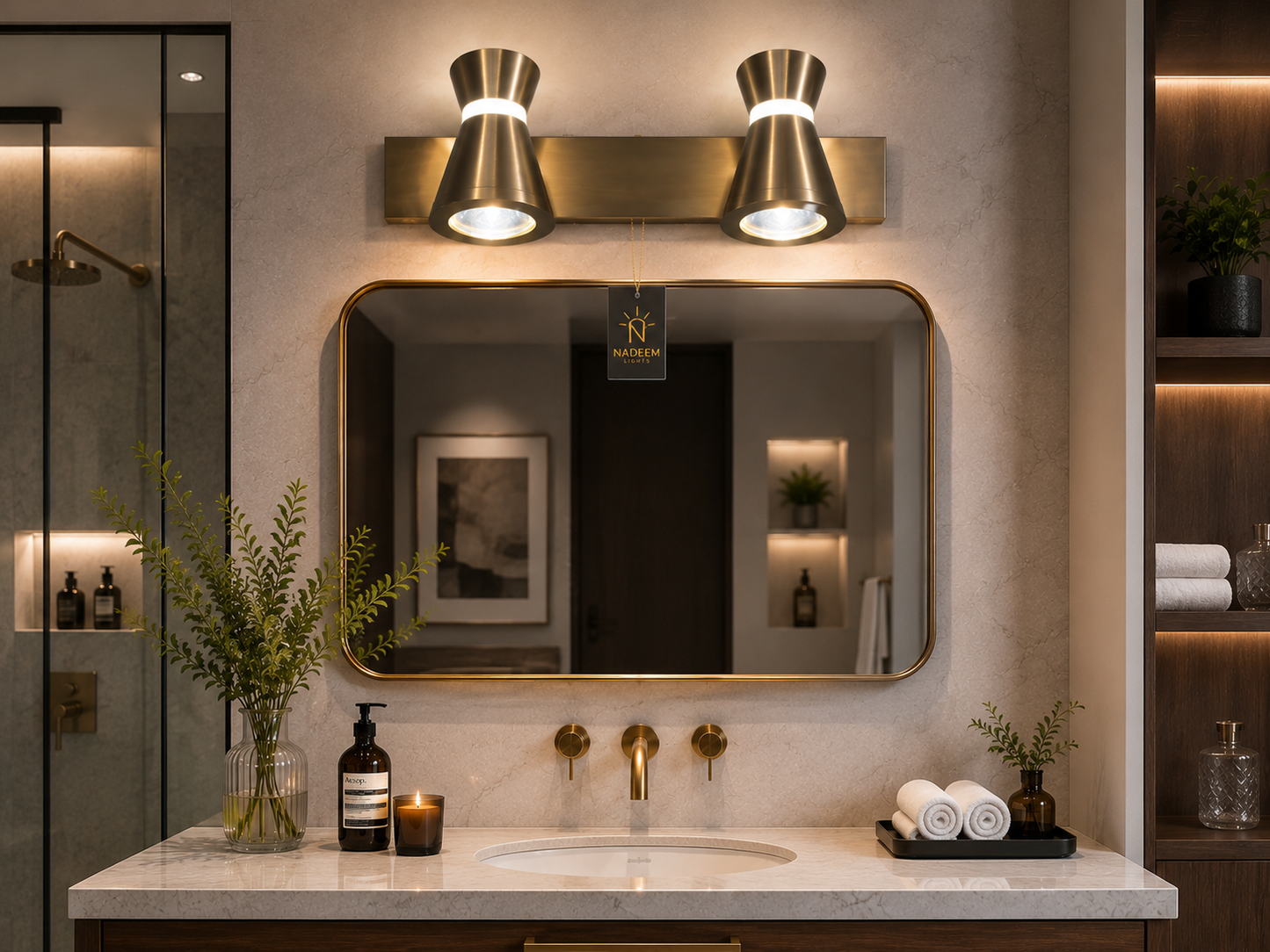 Twin-Head Vanity Wall Light